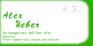 alex weber business card